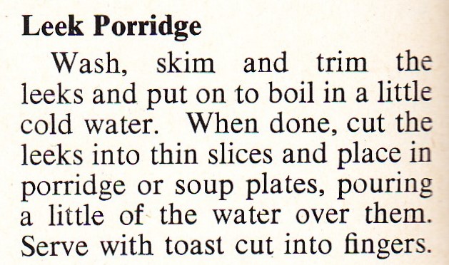 UK Wales - Leek Porridge