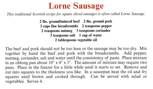 Lorne Sausage